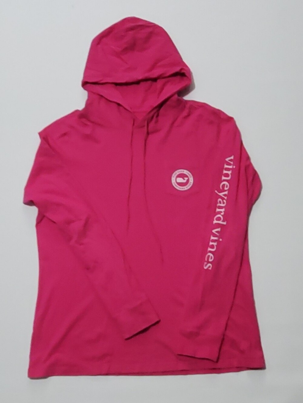 Vineyard Vines Hot Pink Women's Long-Sleeve Hooded Tee